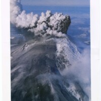 Mount St. Helens during eruption